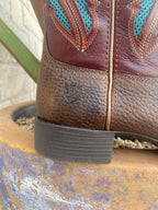 Ladies Ariat Square Toe Boot in Wine/Turquoise/Brown W/ Vent-Tek Technology - 10040410 - Blair's Western Wear Marble Falls, TX