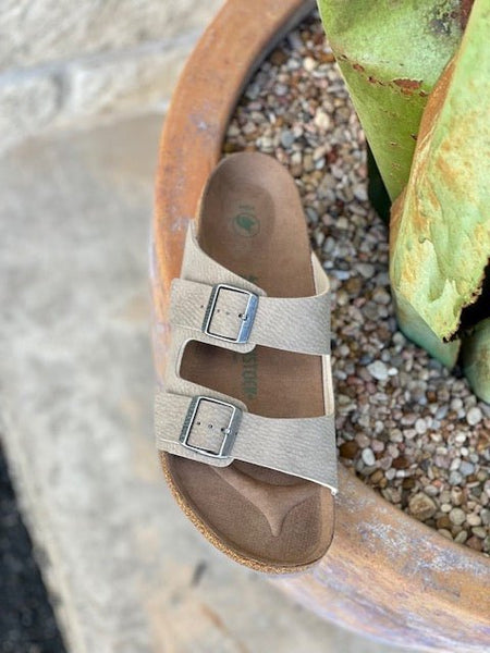 Birkenstock Men's Arizona Vegan Desert Dusty Grey Taupe Sandal