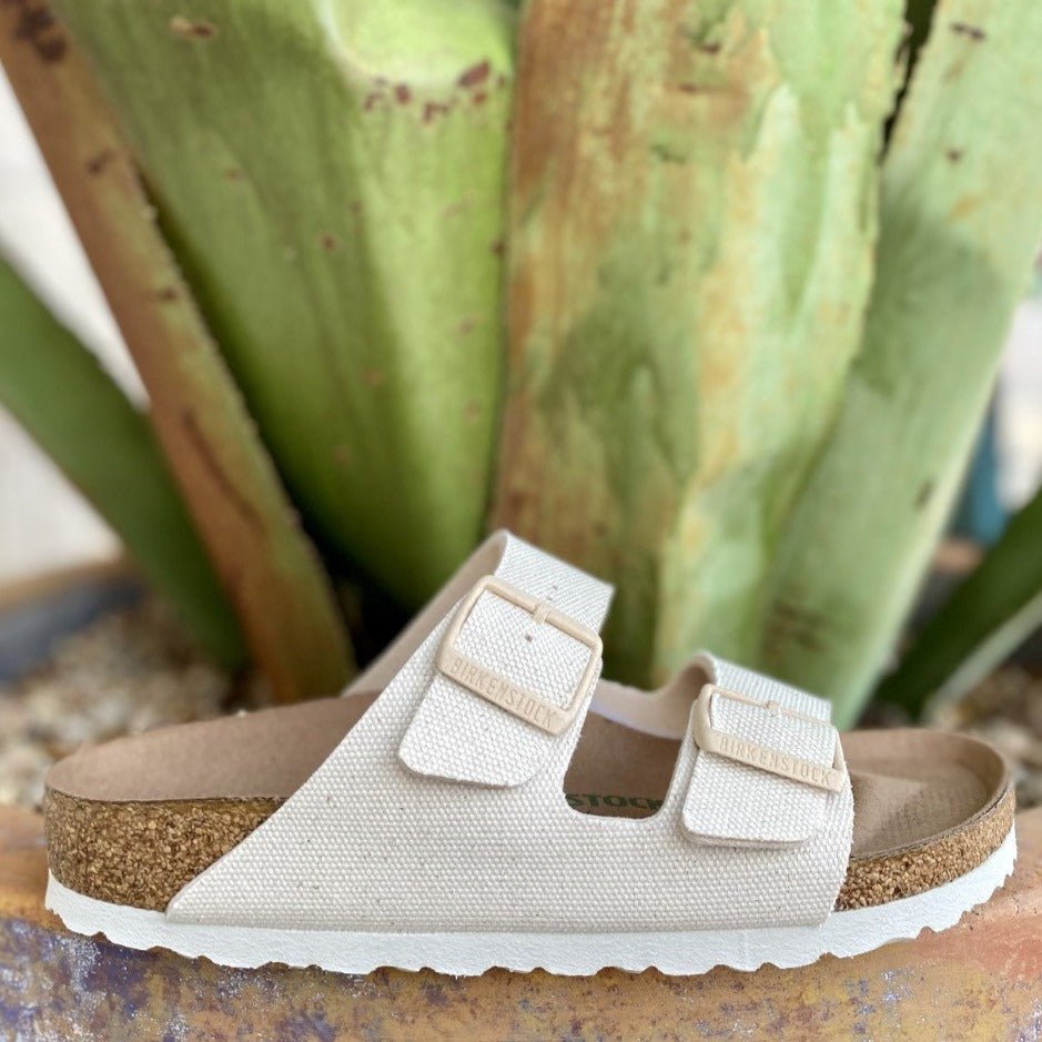 Birkenstock Women's Arizona Natural Canvas Vegan Sandal