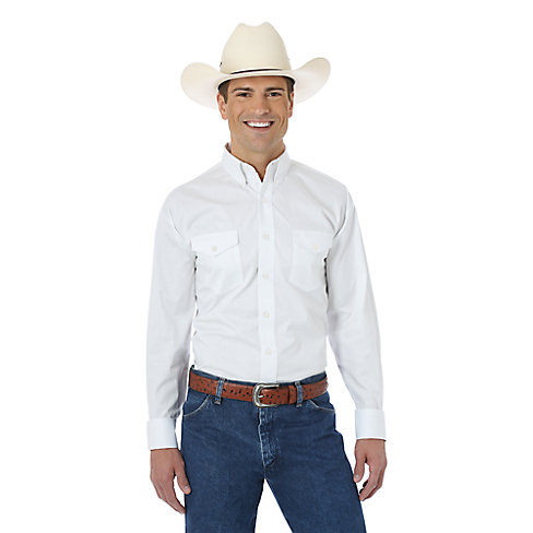 Wrangler White Painted Desert Men's Shirt White / 2X Wrangler White Painted Desert Men's Shirt White / 2X