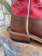 Women's Tall Red/Brown Macie Bean Western Dress Boots - M7511 - Blair's Western Wear Marble Falls, TX