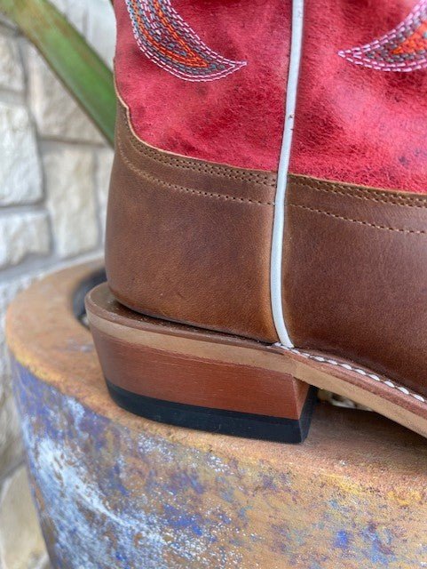 Women's Tall Red/Brown Macie Bean Western Dress Boots - M7511 - Blair's Western Wear Marble Falls, TX