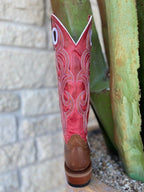 Women's Tall Red/Brown Macie Bean Western Dress Boots - M7511 - Blair's Western Wear Marble Falls, TX