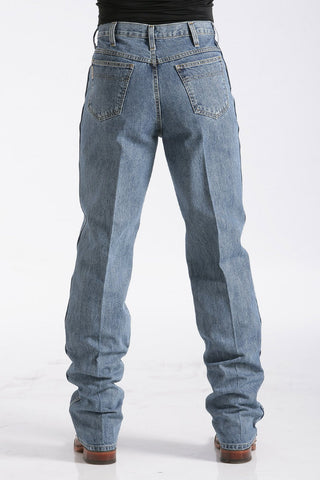 Men's Cowboy blue jean green label by Cinch in the lite wash 90530001
