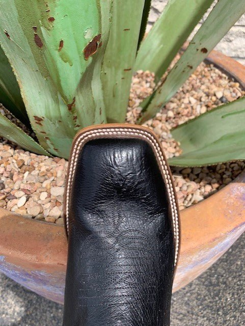 Men's Belly Ostrich Square Toe Western Boot