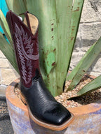 Men's Belly Ostrich Square Toe Western Boot