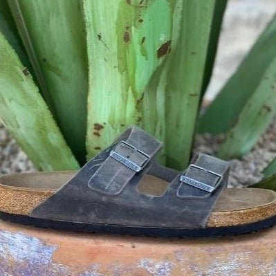 Men's Arizona Birkenstock Charcoal Gray Sandal - 0552801