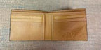 Men's Black Floral Tooled Leather Overlay Bifold Wallet
