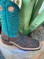 Men's Congo Safari Elephant Hide Western Boot