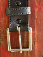 Smooth Black Leather Belt - 100718 - Blairs Western Wear - Marble Falls, TX