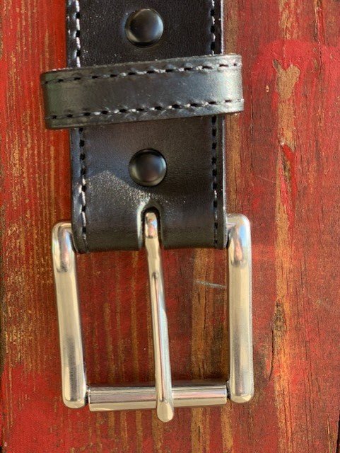 Smooth Black Leather Belt - 100718 - Blairs Western Wear - Marble Falls, TX