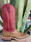 Men's Navajo Bison & Fool's Goat Square Toe Western Boot