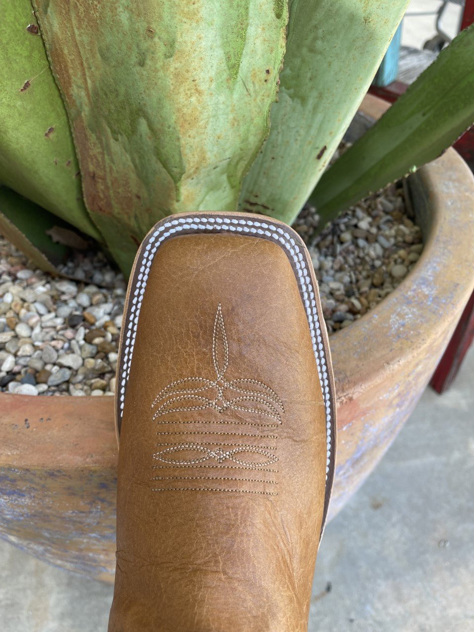 Men's Navajo Bison & Fool's Goat Square Toe Western Boot