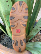 Men's Oiled Saddle and Blue Patchwork Driving Moccasin