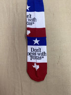 Men's Socks "Don't Mess With Texas" Red/White/Blue - MNC2363 - Blair's Western Wear Marble Falls, TX