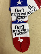 Men's Socks "Don't Mess With Texas" Red/White/Blue - MNC2363 - Blair's Western Wear Marble Falls, TX