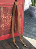 Men's Brown Leather Tooled Suspenders - Blair's Western Wear Marble Falls, TX