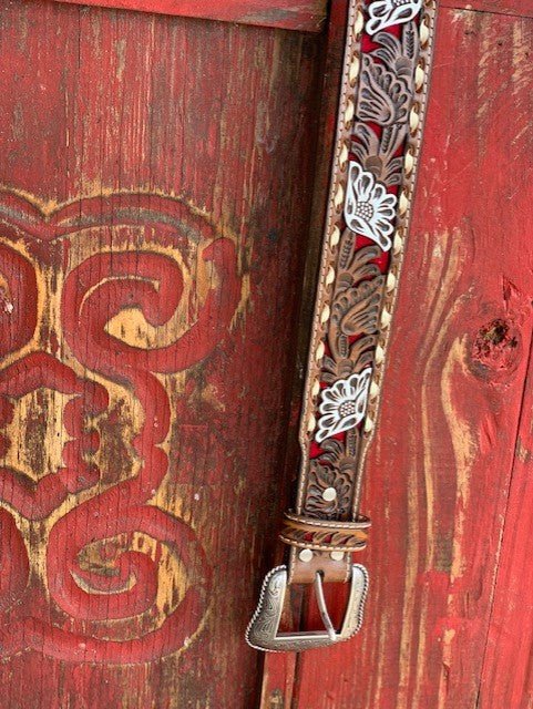 Men's Tooled Whipstitch Belt
