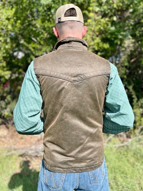 Men's Bomber Leather Vest - CW1807C - Blair's Western Wear Marble Falls, TX