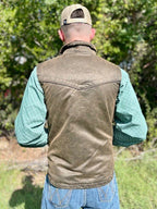 Men's Bomber Leather Vest - CW1807C - Blair's Western Wear Marble Falls, TX