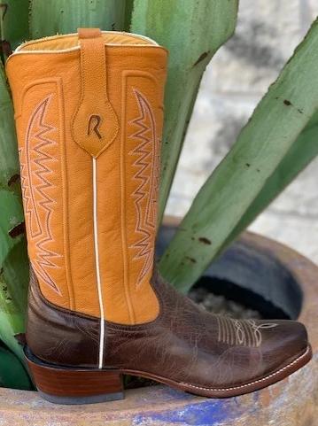 Men's Rod Patrick Blunt Toe goat hide handmade boots - 12340