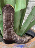 Ladies Handmade Rod Patrick Boots - Rock Python Snake - 10724