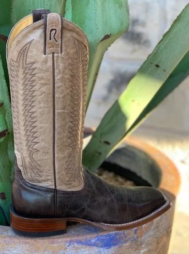 Ladies Handmade Bison Rod Patrick Brown Square Toe Western Boot - PLCMC00000