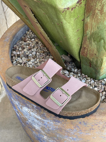 Women's Soft Bed Arizona Birkenstock Sandal in Old Rose (Pink) - 1024219 - Blair's Western Wear Marble Falls, TX
