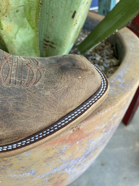 Men's Elk Anderson Bean Boots in Tan & Turquoise - 336903 - Blair's Western Wear Marble Falls, TX