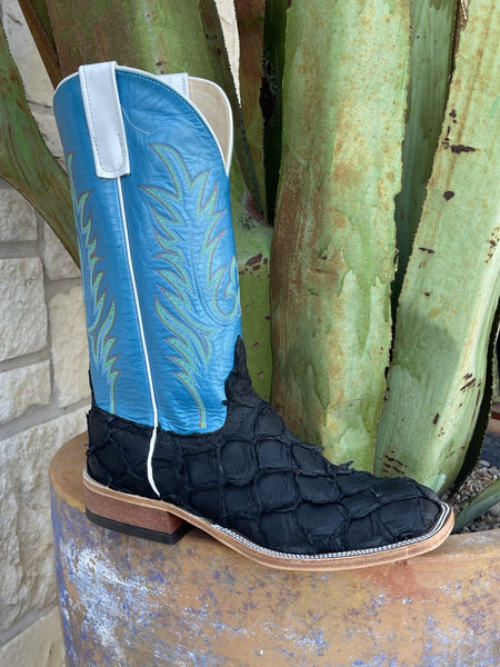 Men's Matte Black Big Bass Anderson Bean Boots - 332864 - Blair's Western Wear Marble Falls, TX