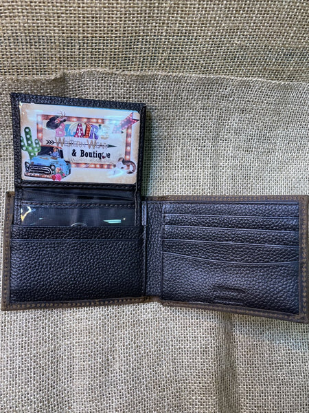Men's Leather Bifold Leather Wallet w/ Stitching Designs - N500028002 - Blair's Western Wear Marble Falls, TX