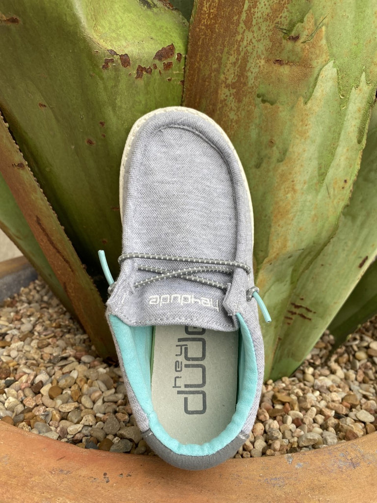 Kids Wally Stretch Hey Dudes in Grey 130133160 Blair's Western Wear