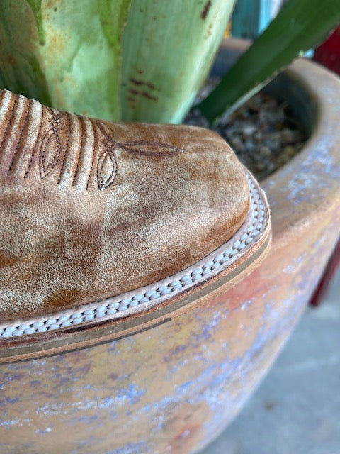 Ladies Corral Boots in Lime Green/Brown w/ Square Toes and Distress - A4101 - Blair's Western Wear Marble Falls, TX