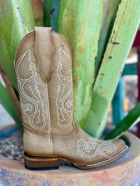 Ladies Tan Square Toe Dress Boot - L2060 - Blair's Western Wear Marble Falls, TX