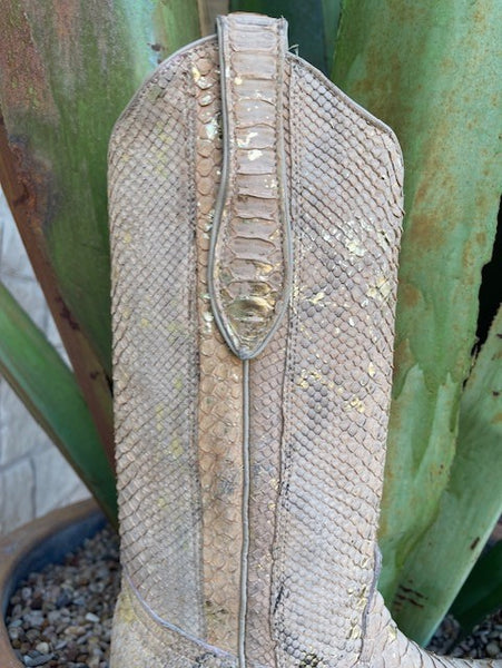 Women's Tan/Gold Snake Dress Boot - A4296 - Blair's Western Wear Marble Falls, TX