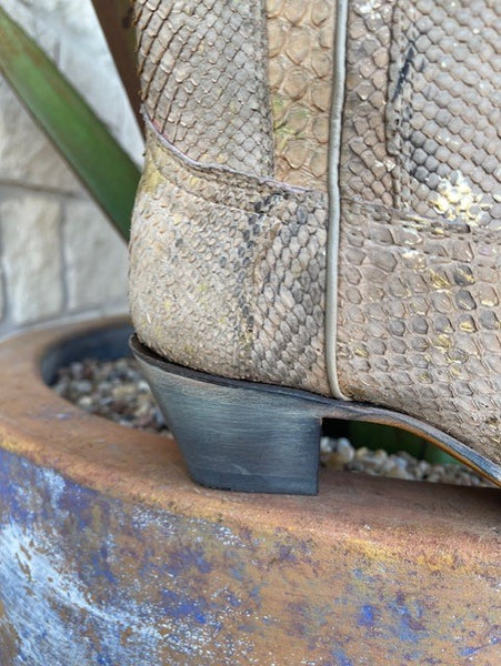 Women's Tan/Gold Snake Dress Boot - A4296 - Blair's Western Wear Marble Falls, TX