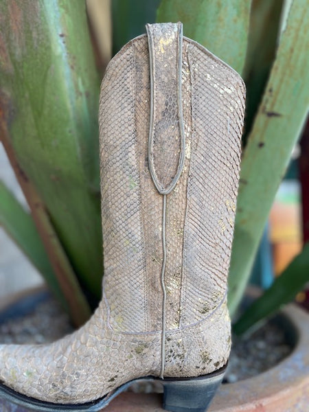 Women's Tan/Gold Snake Dress Boot - A4296 - Blair's Western Wear Marble Falls, TX