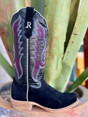 Women's Black/Purple Suede R. Watson Dress Boot - RWL8400 - Blair's Western Wear Marble Falls, TX 