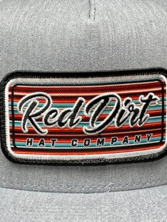 Men's Red Dirt Logo Cap in Grey/White/Multi Colored Embroidered Logo Patch - RDHC312 - Blair's Western Wear Marble Falls, TX