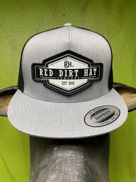 Men's Red Dirt Logo Cap In Black/Grey/White - RDHC277 - Blair's Western Wear Marble Falls, TX