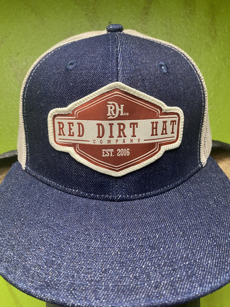 Men's Red Dirt Logo Hat in Navy/Natural/Wine - RDHC220 - Blair's Western Wear Marble Falls, TX