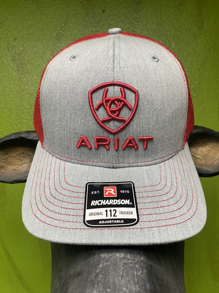 Men's Ariat Logo Cap in Ren/Grey - A300005104 - Blair's Western Wear Marble Falls, TX