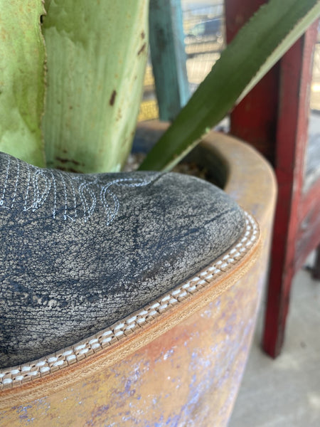 Men's Western R. Watson Cape Buffalo Boot in Plum/Charcoal - RW7100-2 - Blair's Western Wear Marble Falls, TX