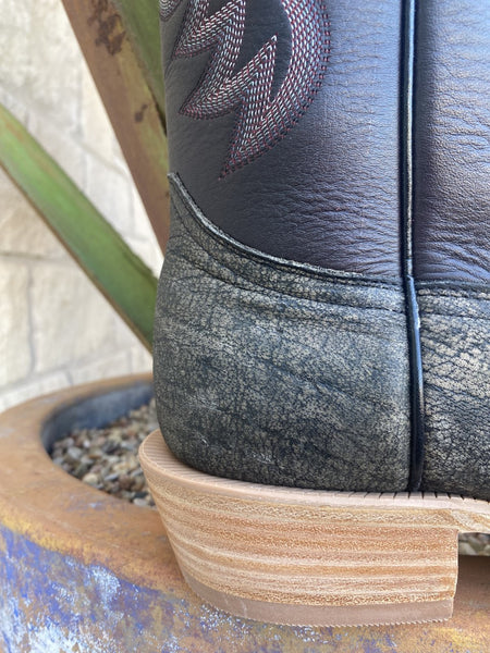 Men's Western R. Watson Cape Buffalo Boot in Plum/Charcoal - RW7100-2 - Blair's Western Wear Marble Falls, TX