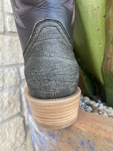 Men's Western R. Watson Cape Buffalo Boot in Plum/Charcoal - RW7100-2 - Blair's Western Wear Marble Falls, TX