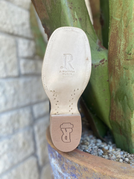 Men's Western R. Watson Cape Buffalo Boot in Plum/Charcoal - RW7100-2 - Blair's Western Wear Marble Falls, TX