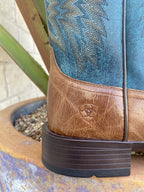Men's Western Ariat Boot in Teal & Brown Full Grain Leather - 10034080 - Blair's Western Wear Marble Falls, TX
