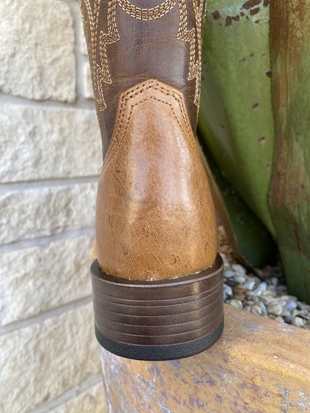 Men's Western Ariat Boot in Tan Ostrich Belly- 10040345 - Blair's Western Wear Marble Falls, TX