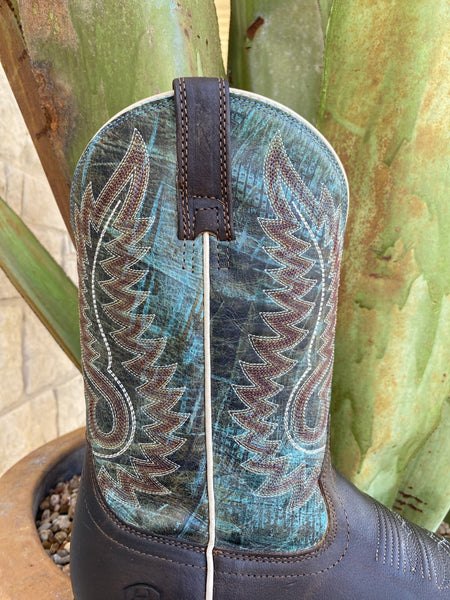 Men's Western Ariat Boot in Teal & Chocolate - 10040273 - Blair's Western Wear Marble Falls, TX