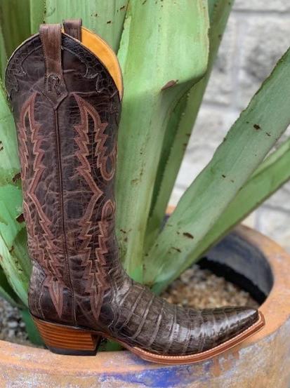 Ladies Handmade Rod Patrick Exotic Caiman Alligator - 11686